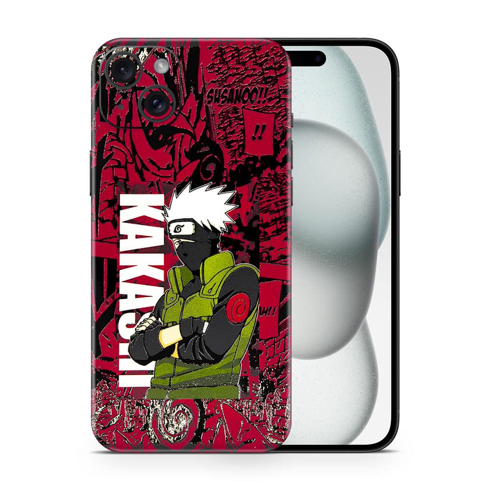 Iphone 15 plus kakashi sensei 3d skin wrapitskin