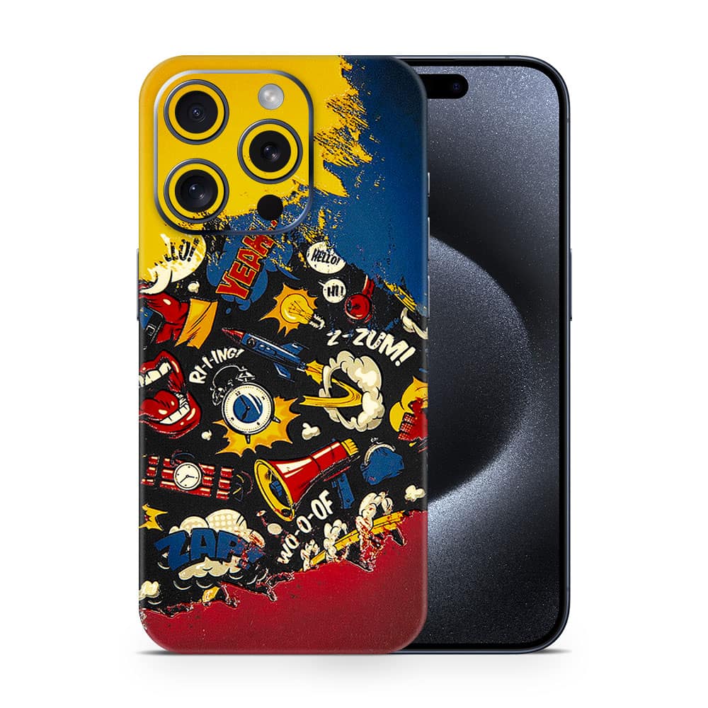 Iphone 15 pro pop art 3d skin wrapitskin