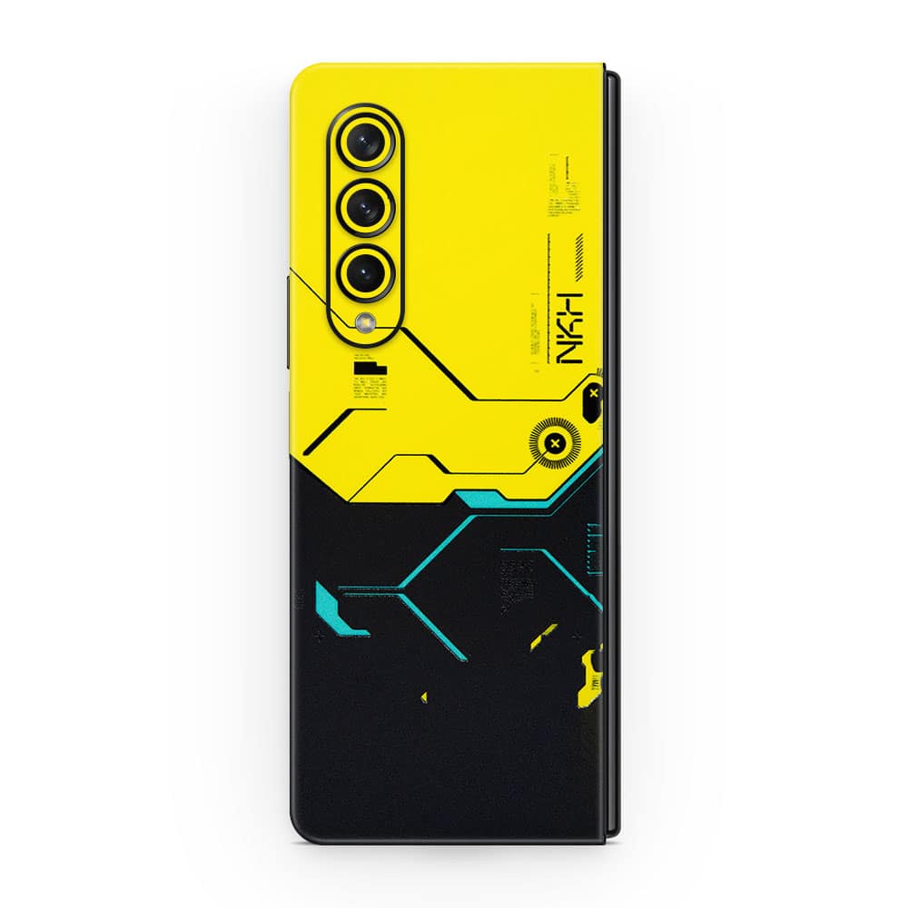 Galaxy z fold 3 cyberpunk city 3d skin wrapitskin