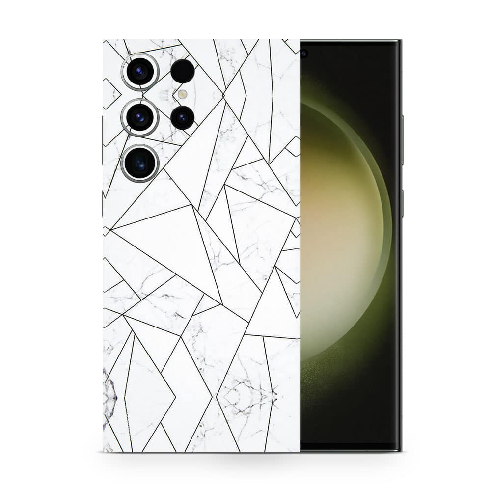 Galaxy s23 ultra marble grid 3d skin wrapitskin