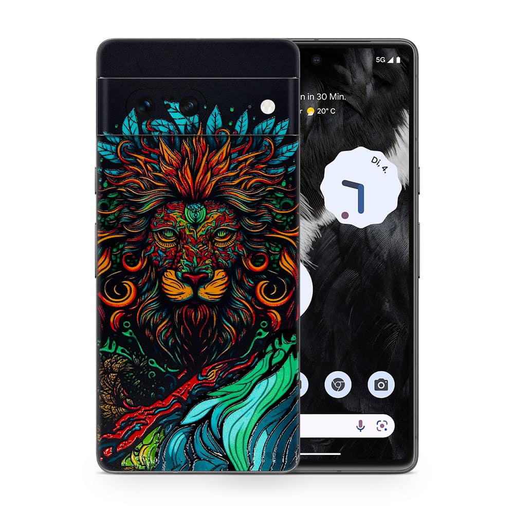 Pixel 7 fierce lion 3d skin wrapitskin