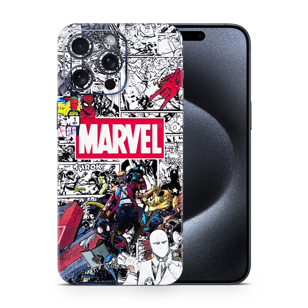 Iphone 15 pro max marvel universe 3d skin wrapitskin