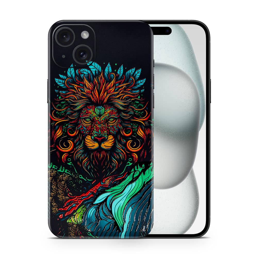 Iphone 15 fierce lion 3d skin wrapitskin