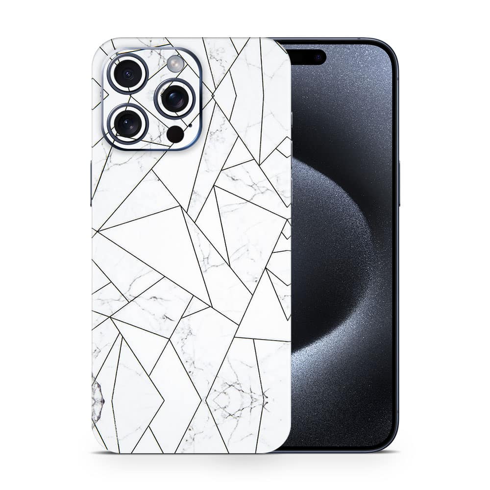 Iphone 15 pro max marble grid 3d skin wrapitskin
