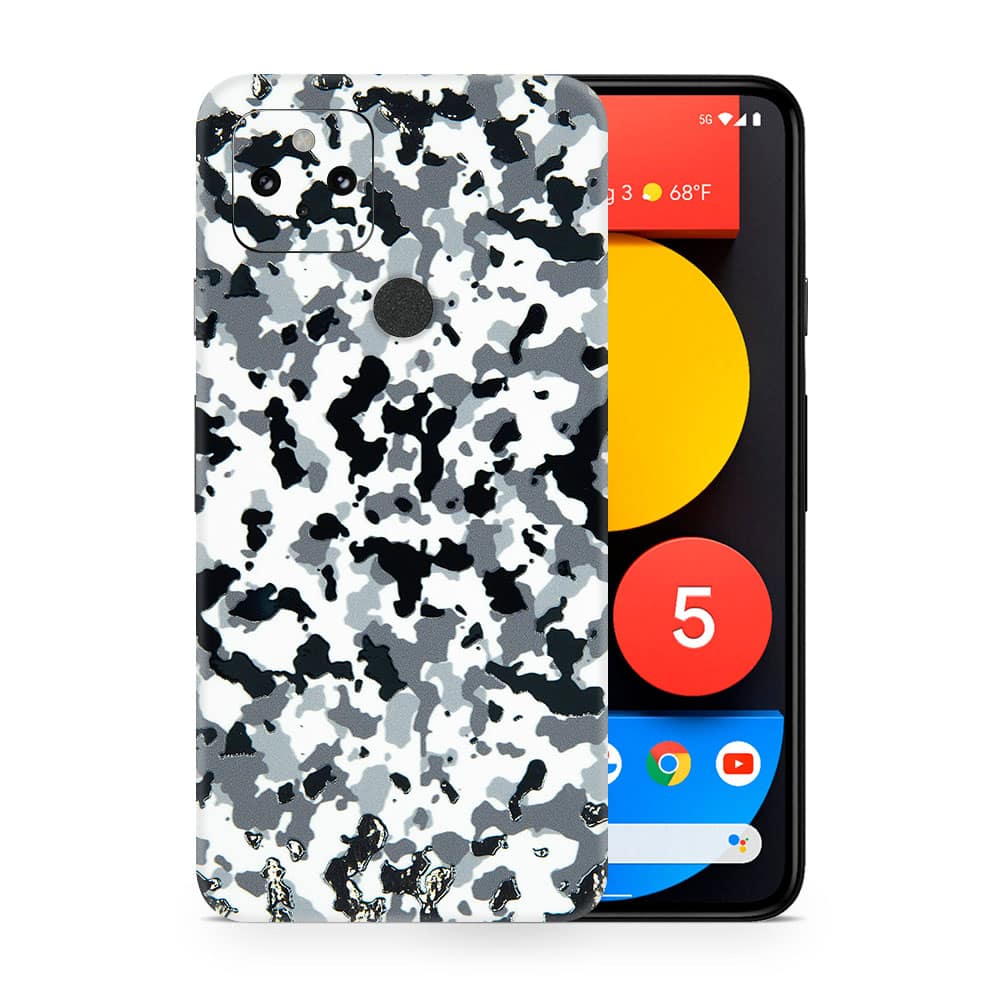 Pixel 5 snow camo 3d skin wrapitskin