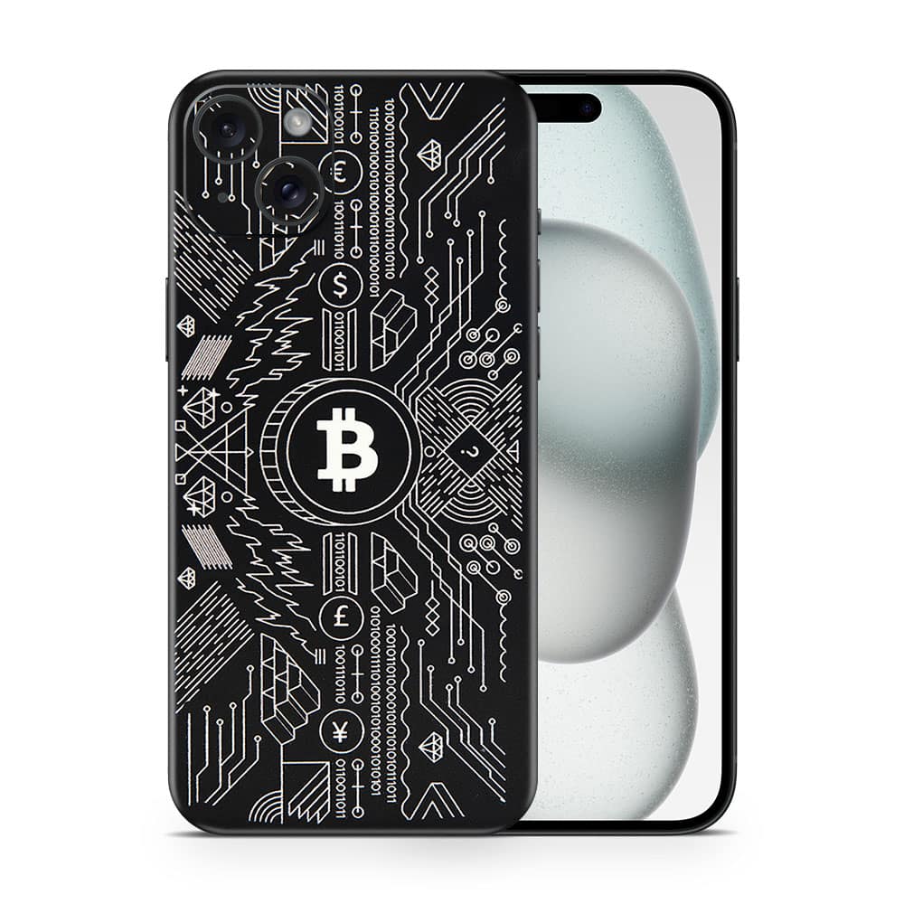 Iphone 15 plus bitcoin 3d skin wrapitskin