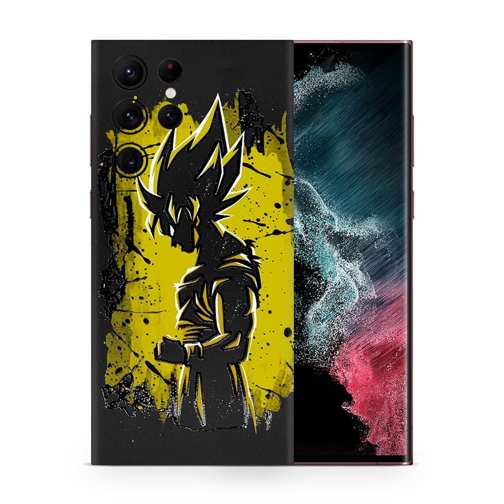 Galaxy s22 ultra goku spirit 3d skin wrapitskin