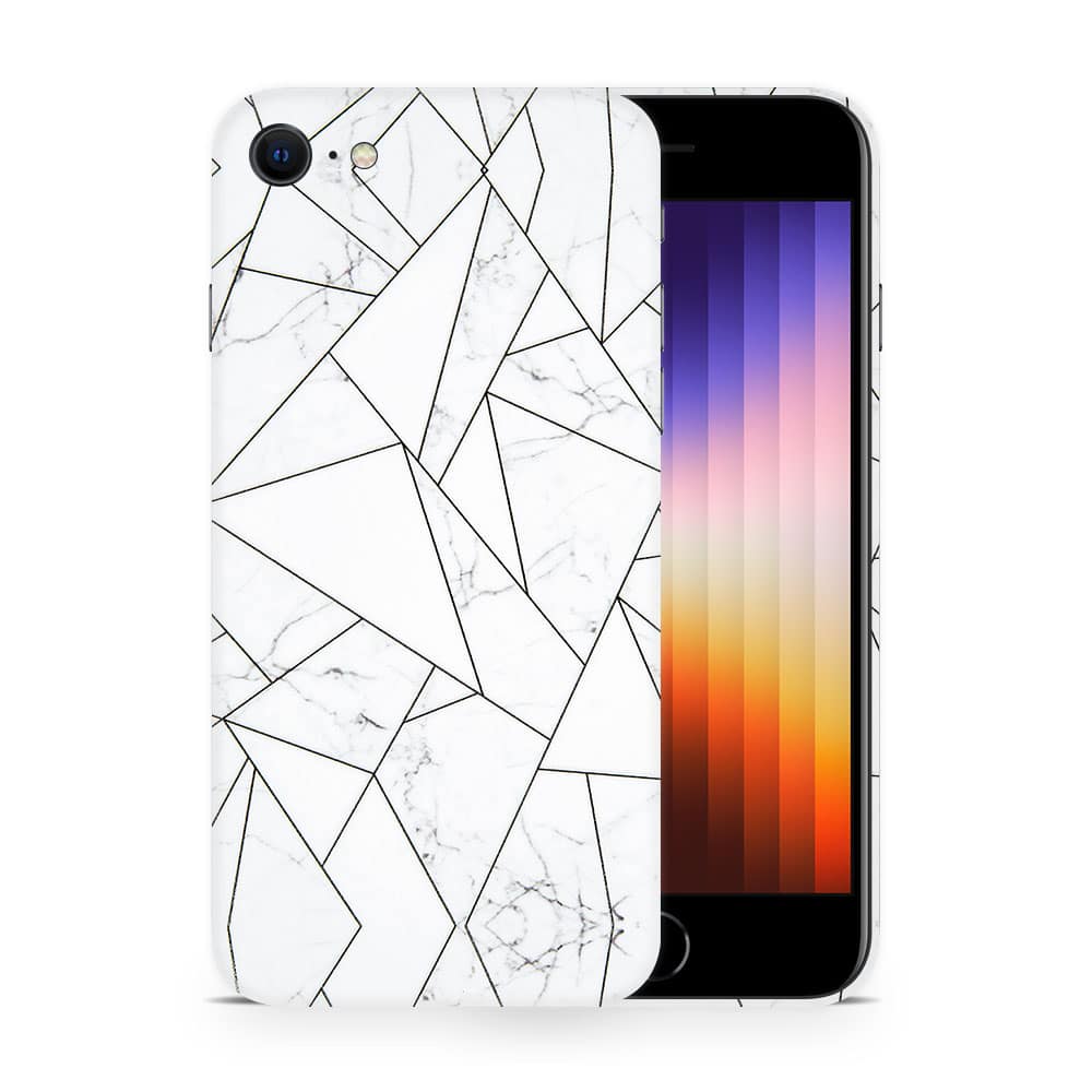 Iphone se 2022 marble grid 3d skin wrapitskin