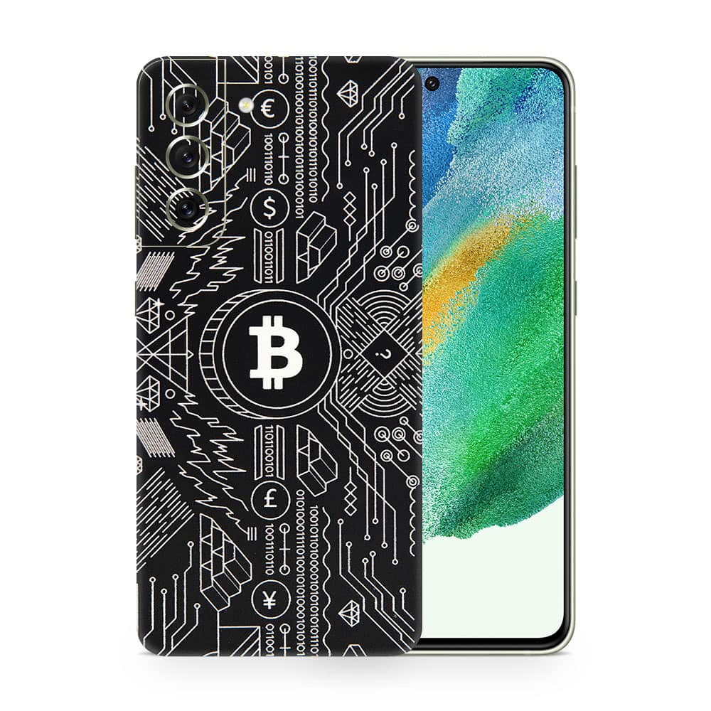 Galaxy s21 fe bitcoin 3d skin wrapitskin