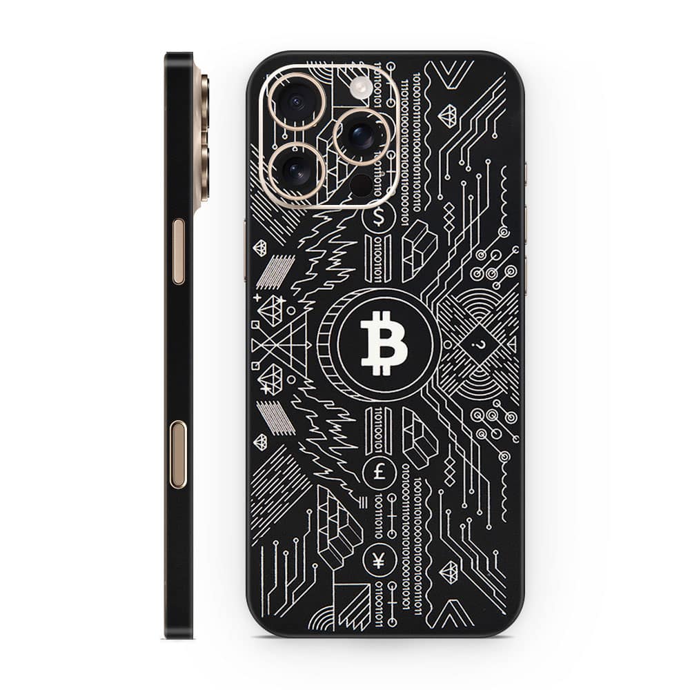 Iphone 16 pro max bitcoin 3d skin wrapitskin