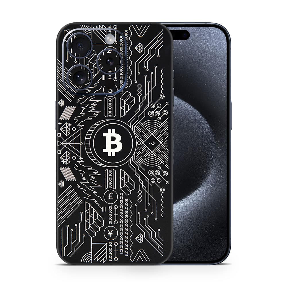 Iphone 15 pro bitcoin 3d skin wrapitskin