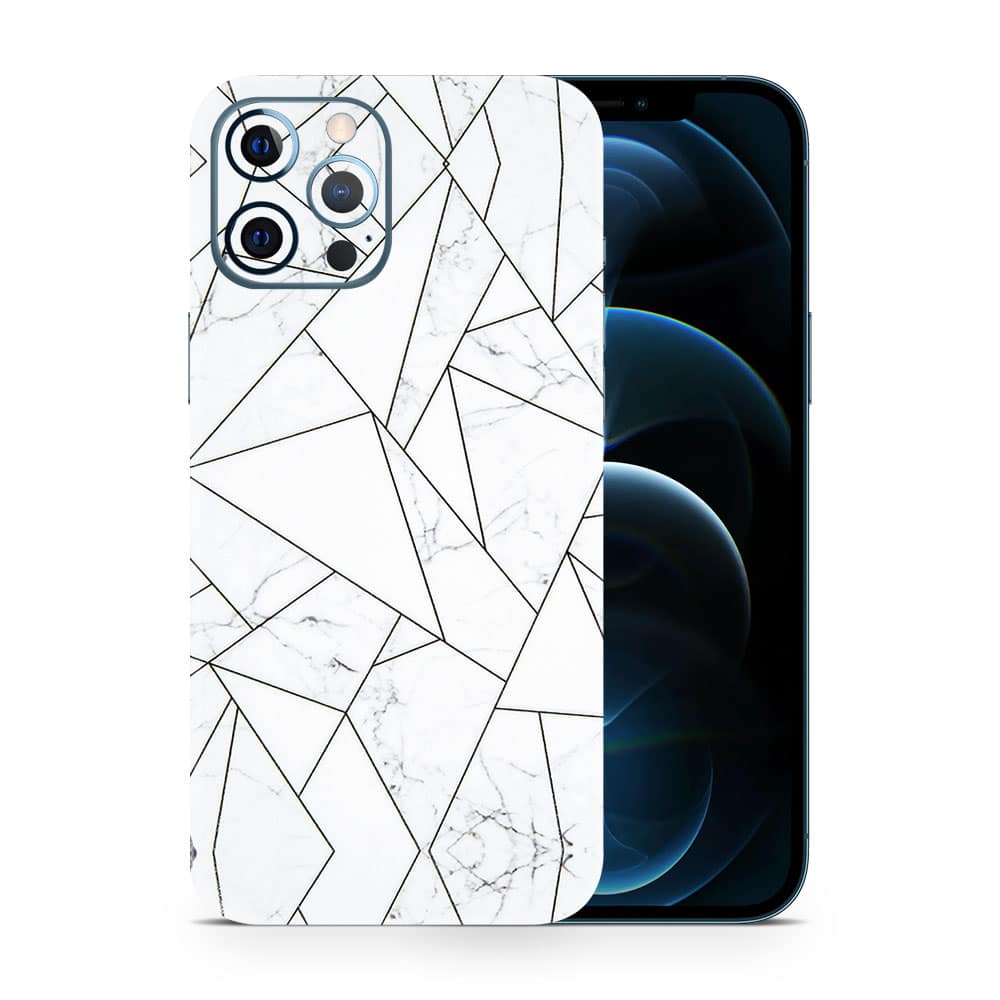 Iphone 12 pro max marble grid 3d skin wrapitskin