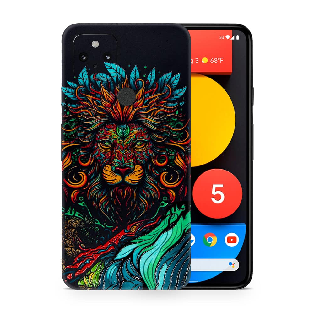 Pixel 5 fierce lion 3d skin wrapitskin