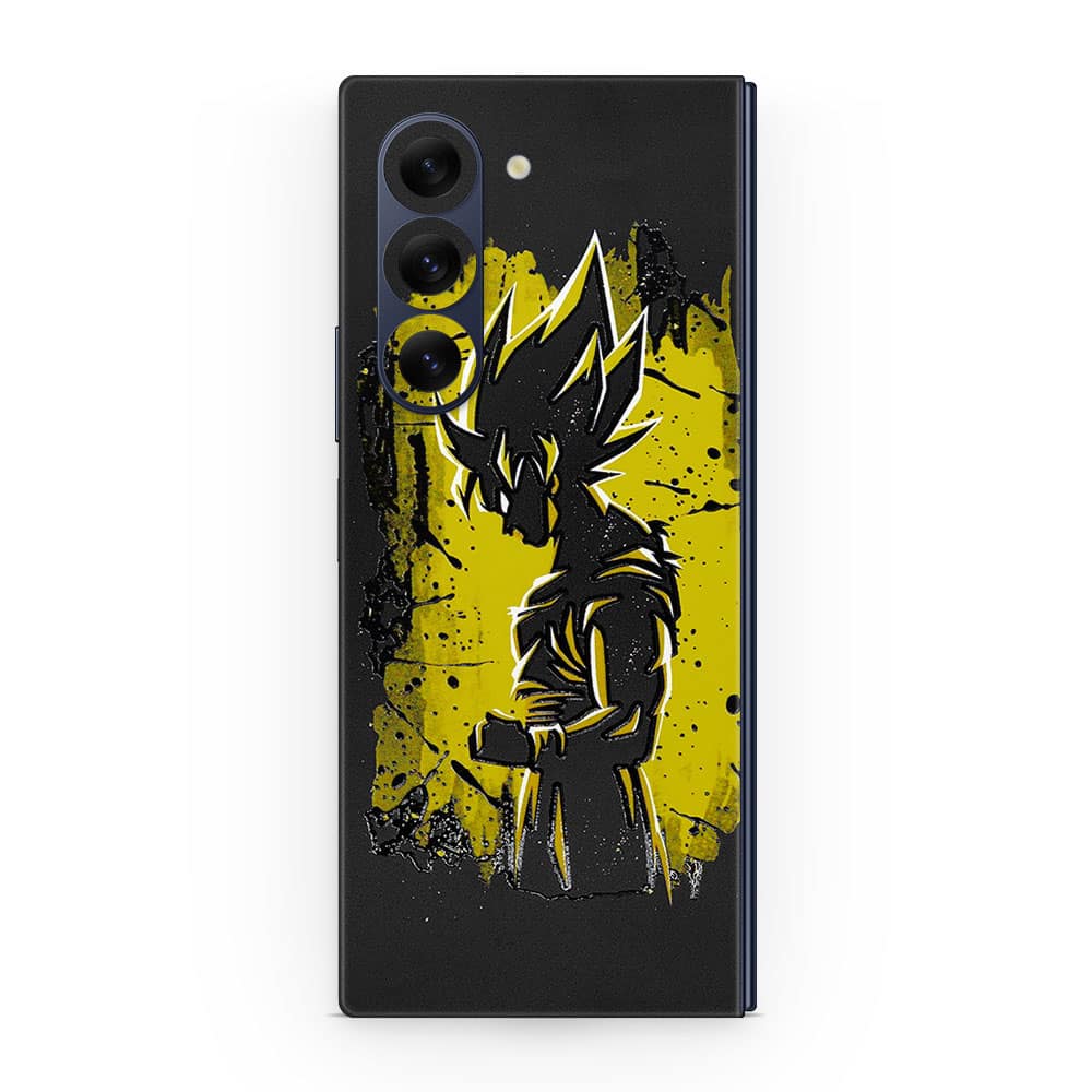 Galaxy z fold 6 goku spirit 3d skin wrapitskin
