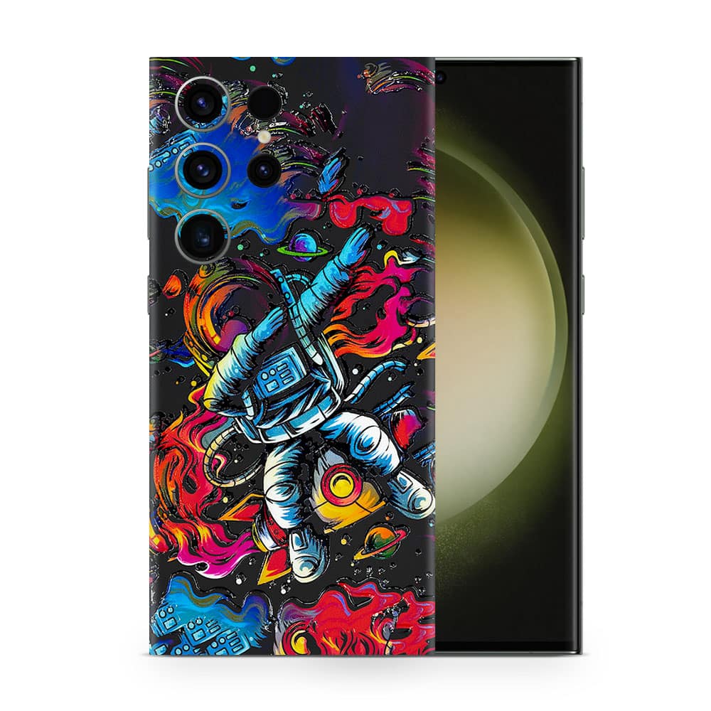 Galaxy s23 ultra trippy astronaut 3d skin wrapitskin