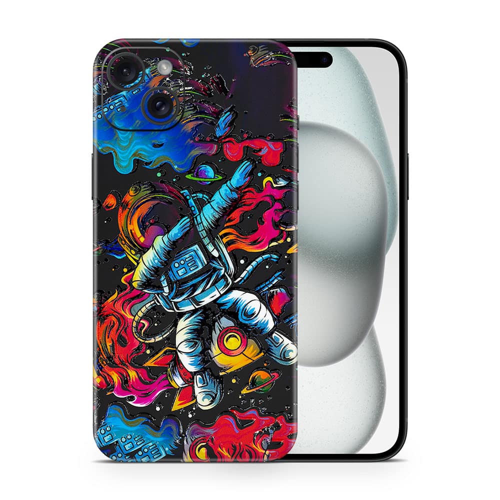 Iphone 15 trippy astronaut 3d skin wrapitskin