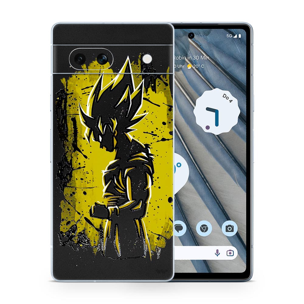 Pixel 7a goku spirit 3d skin wrapitskin