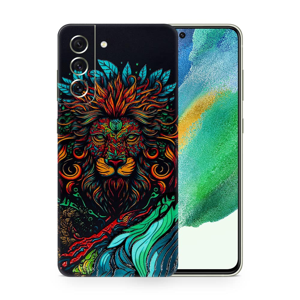 Galaxy s21 fe fierce lion 3d skin wrapitskin