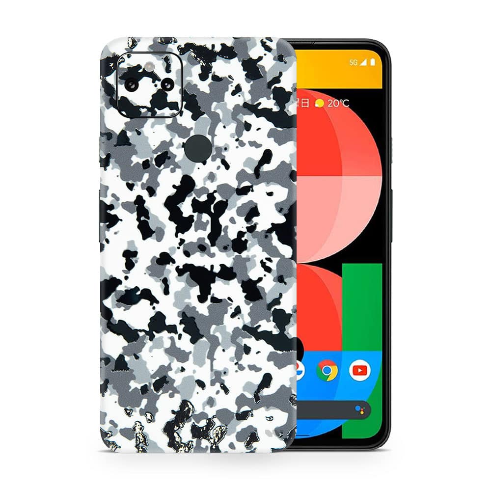 Pixel 5a 5g snow camo 3d skin wrapitskin