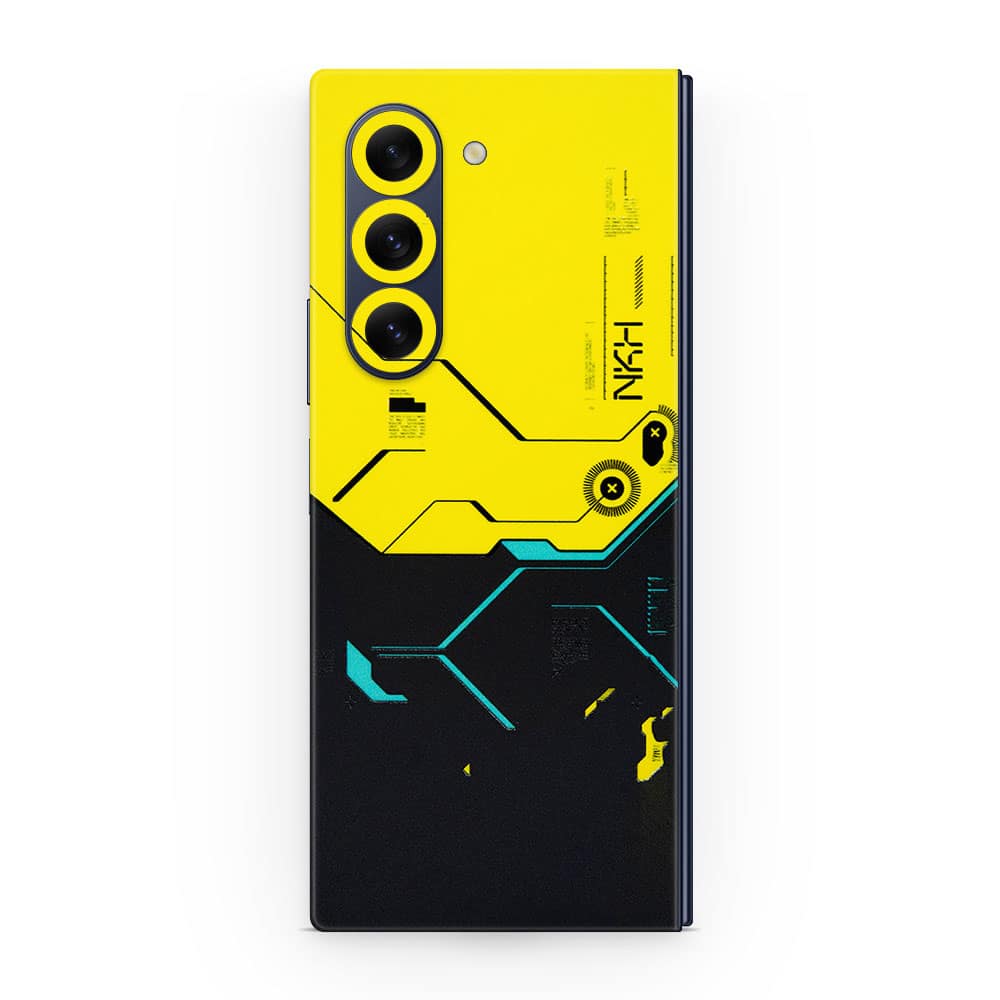 Galaxy z fold 6 cyberpunk city 3d skin wrapitskin