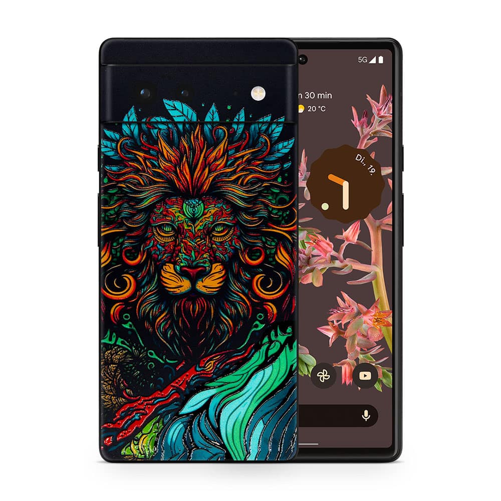 Pixel 6 fierce lion 3d skin wrapitskin