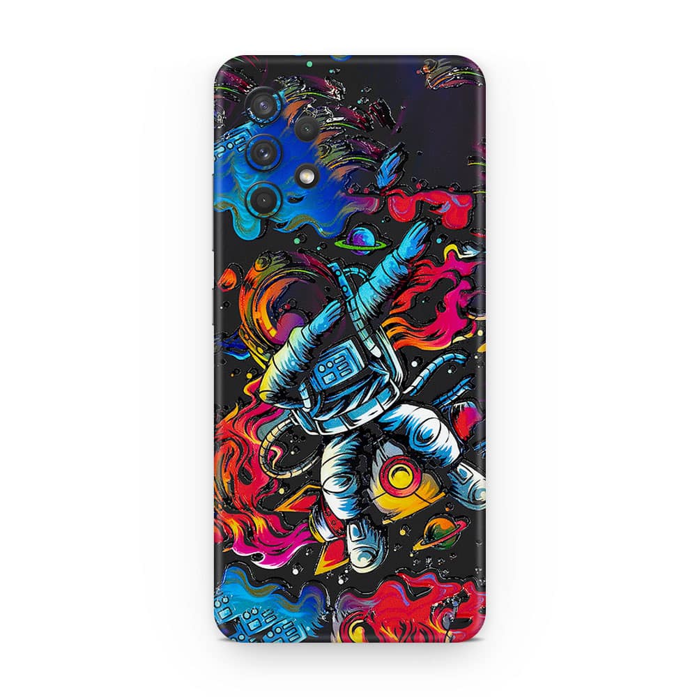 Galaxy a32 trippy astronaut 3d skin wrapitskin