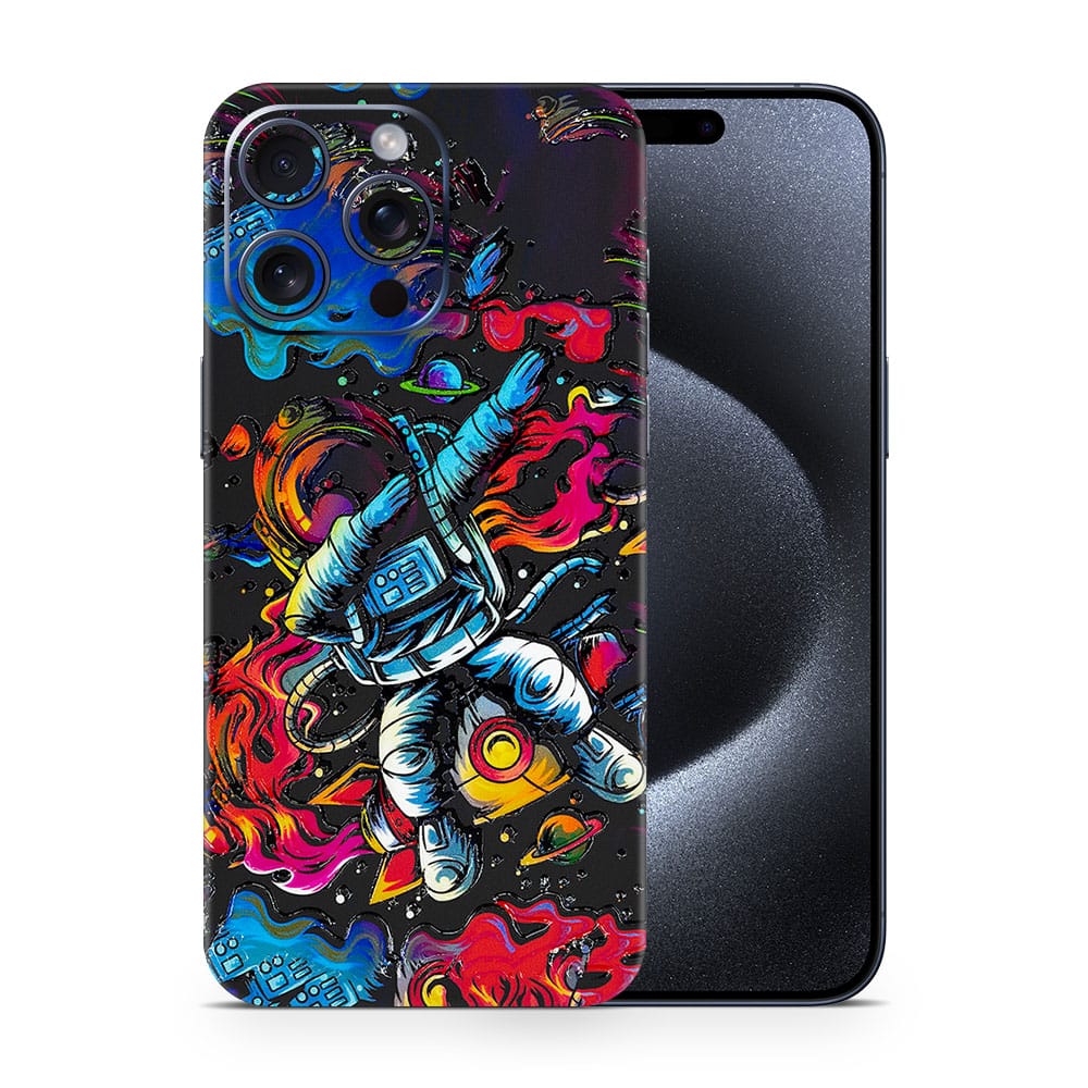 Iphone 15 pro max trippy astronaut 3d skin wrapitskin