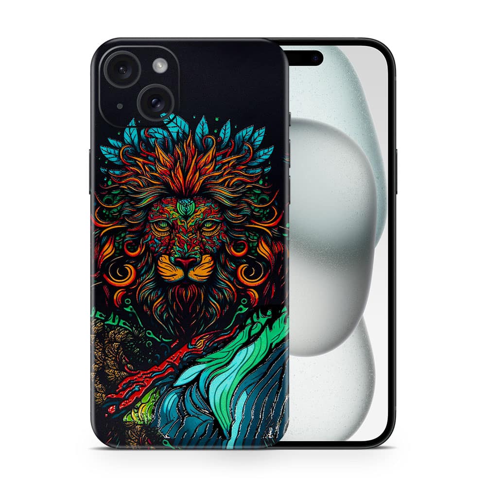 Iphone 15 plus fierce lion 3d skin wrapitskin