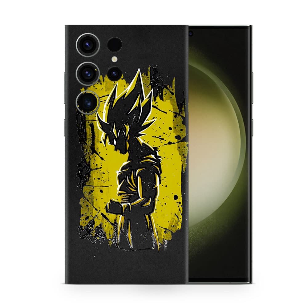 Galaxy s23 ultra goku spirit 3d skin wrapitskin