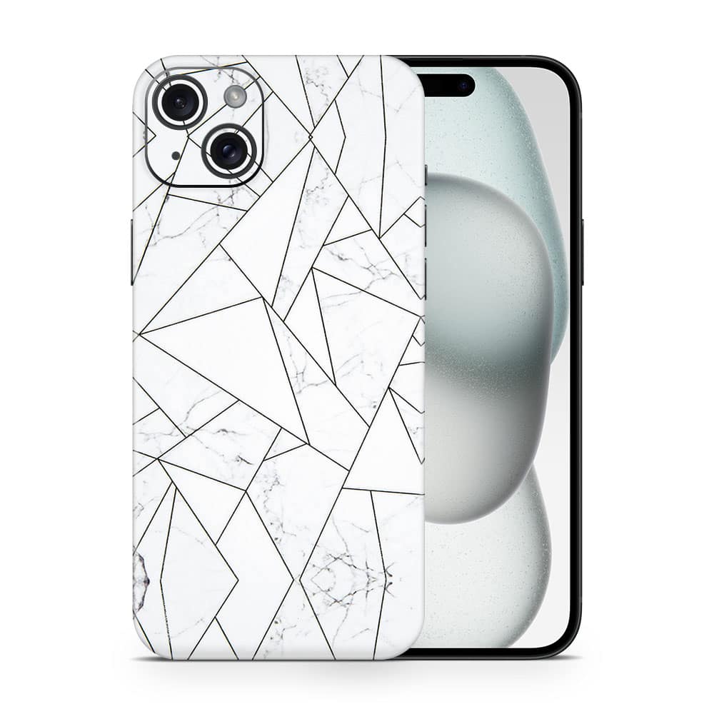 Iphone 15 plus marble grid 3d skin wrapitskin