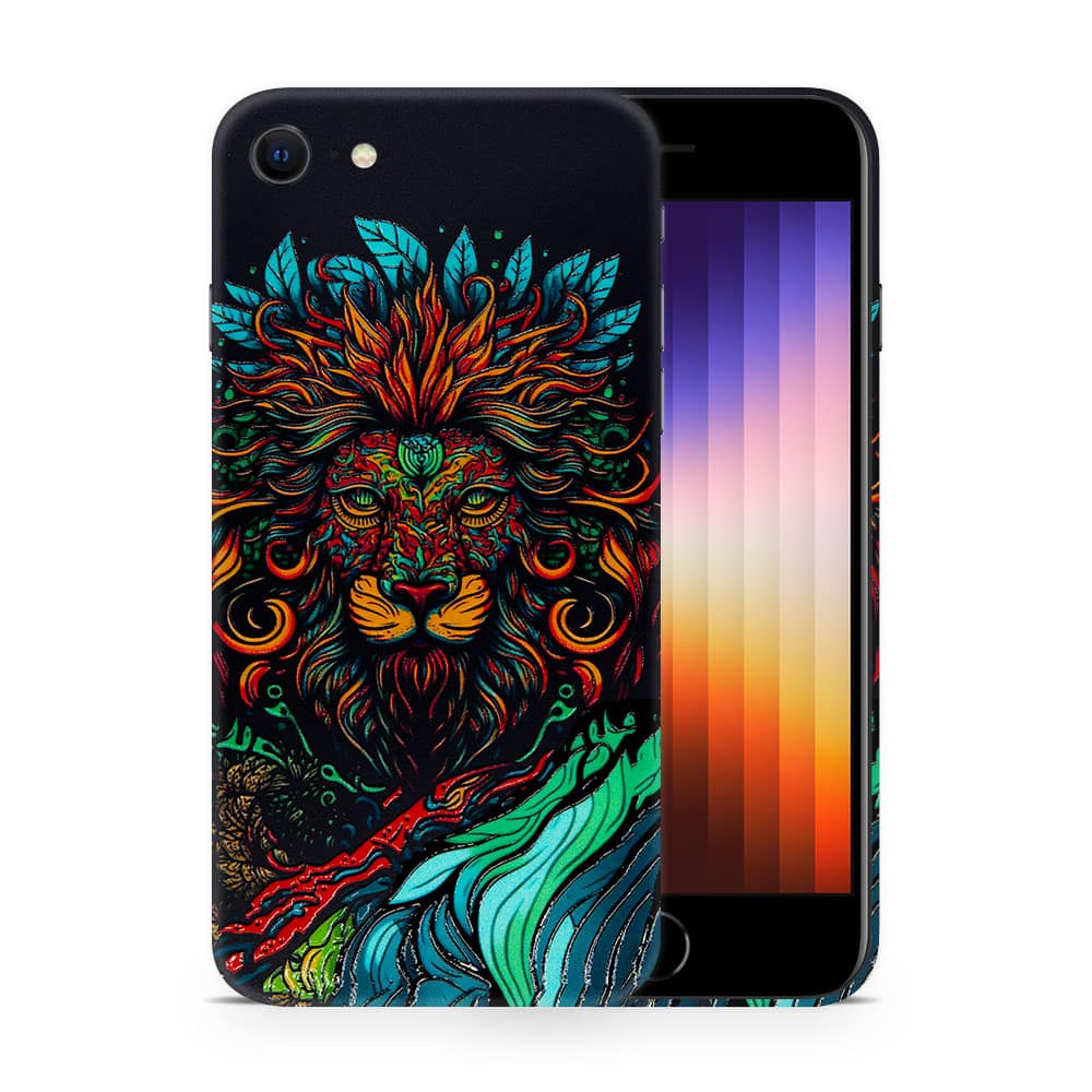 Iphone se 2020 fierce lion 3d skin wrapitskin