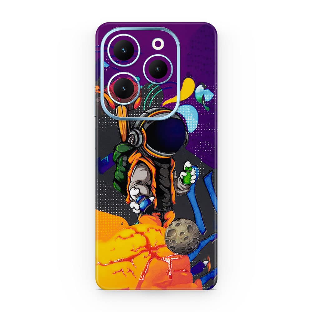 Infinix hot 40 space doodler 3d skin wrapitskin