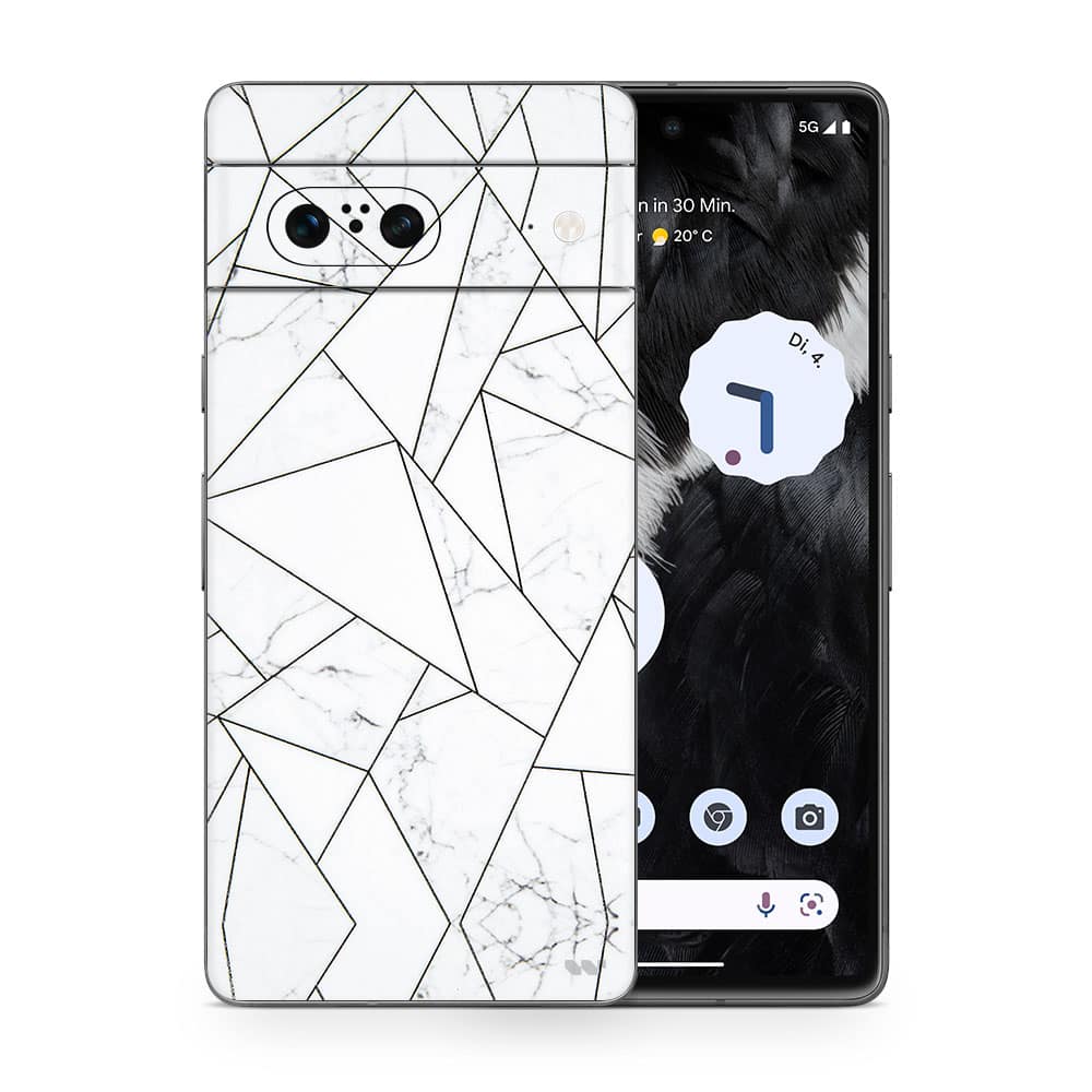 Pixel 7 marble grid 3d skin wrapitskin
