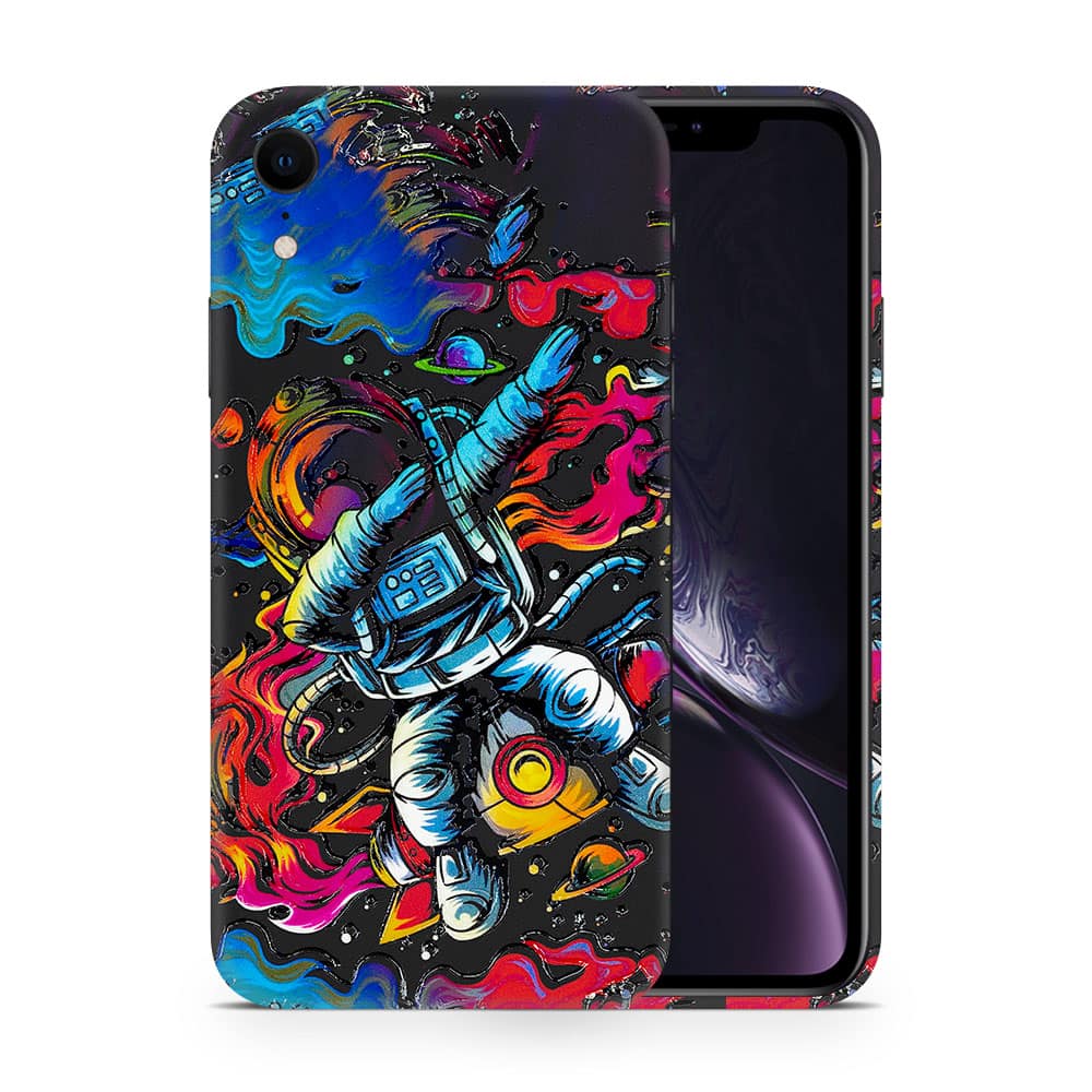 Iphone xr trippy astronaut 3d skin wrapitskin