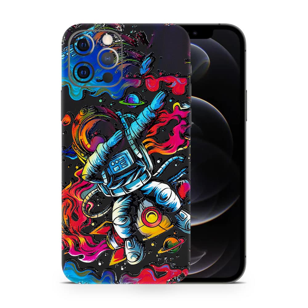 Iphone 12 pro trippy astronaut 3d skin wrapitskin
