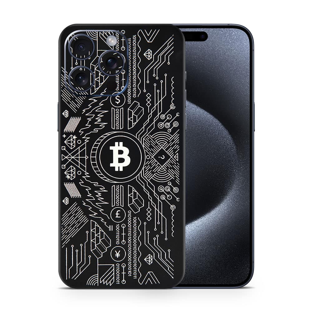 Iphone 15 pro max bitcoin 3d skin wrapitskin