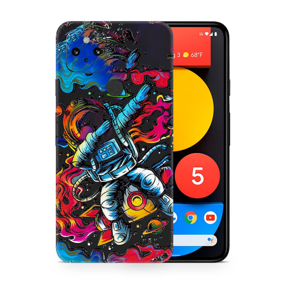 Pixel 5 trippy astronaut 3d skin wrapitskin