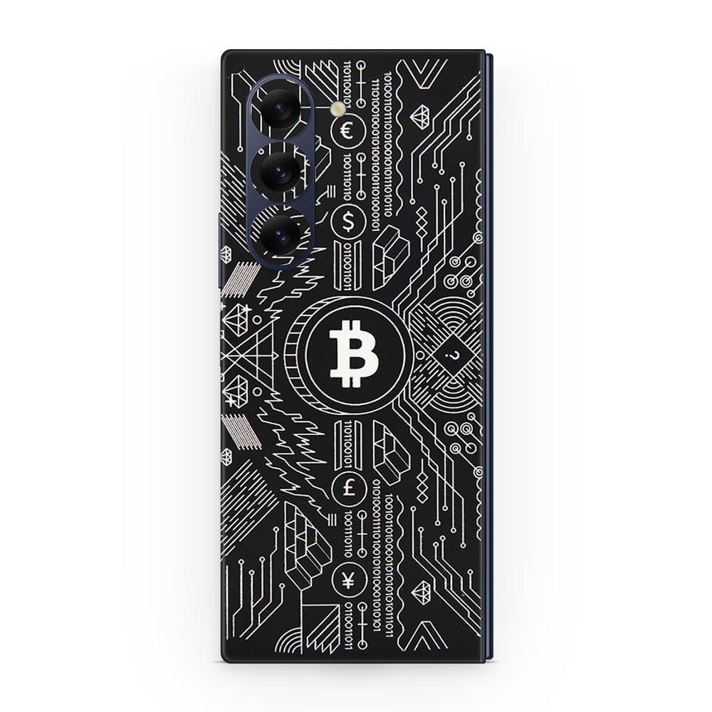 Galaxy z fold 6 bitcoin 3d skin wrapitskin