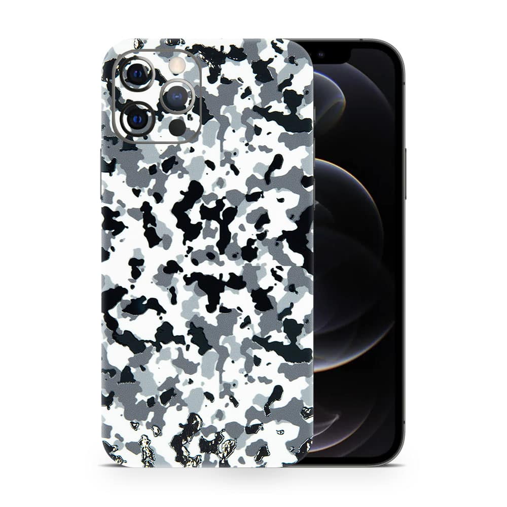 Iphone 12 pro snow camo 3d skin wrapitskin
