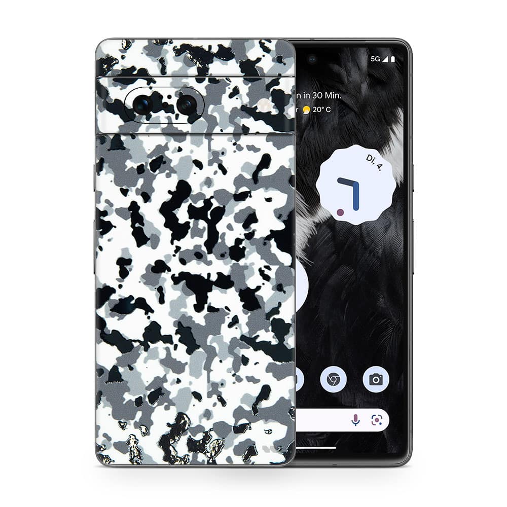 Pixel 7 snow camo 3d skin wrapitskin