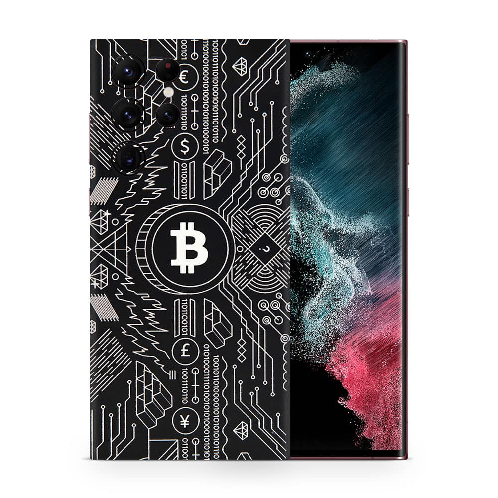 Galaxy s22 ultra bitcoin 3d skin wrapitskin