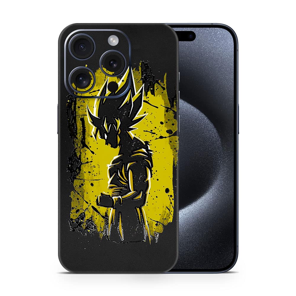 Iphone 15 pro goku spirit 3d skin wrapitskin