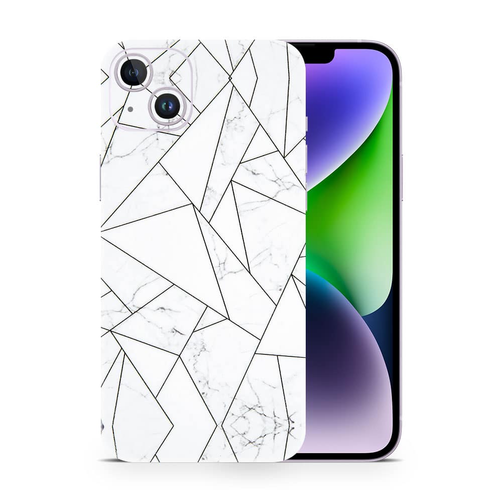 Iphone 14 plus marble grid 3d skin wrapitskin
