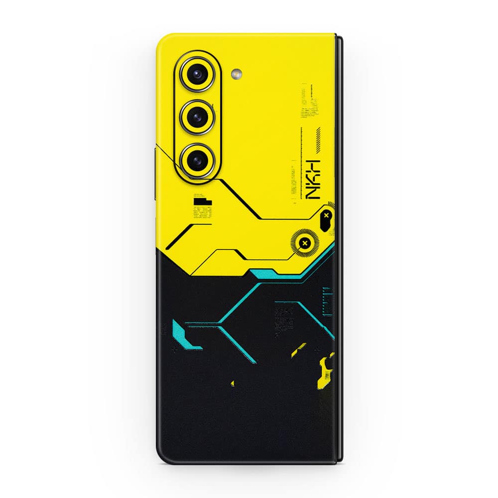 Galaxy z fold 5 cyberpunk city 3d skin wrapitskin