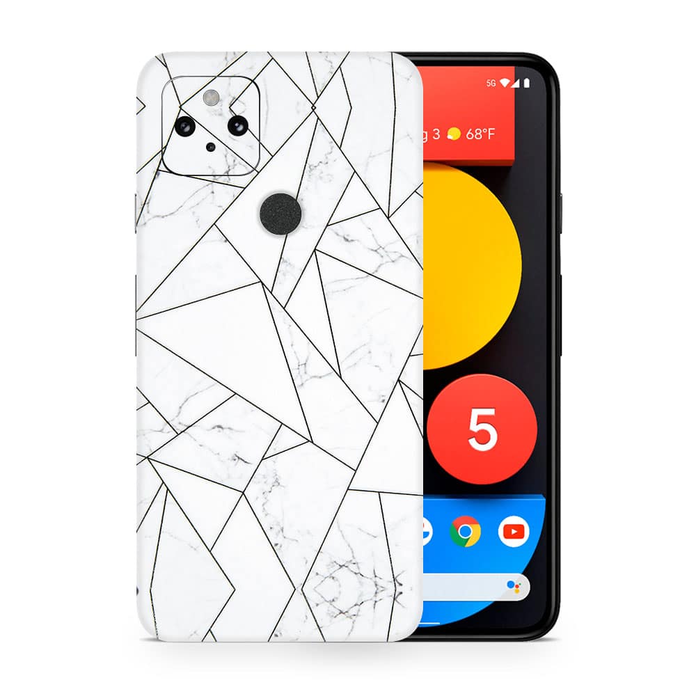 Pixel 5 marble grid 3d skin wrapitskin