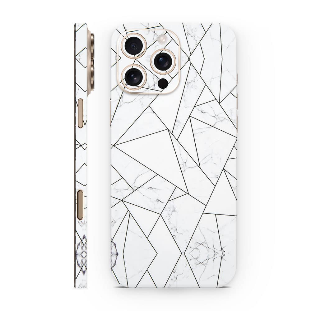 Iphone 16 pro max marble grid 3d skin wrapitskin