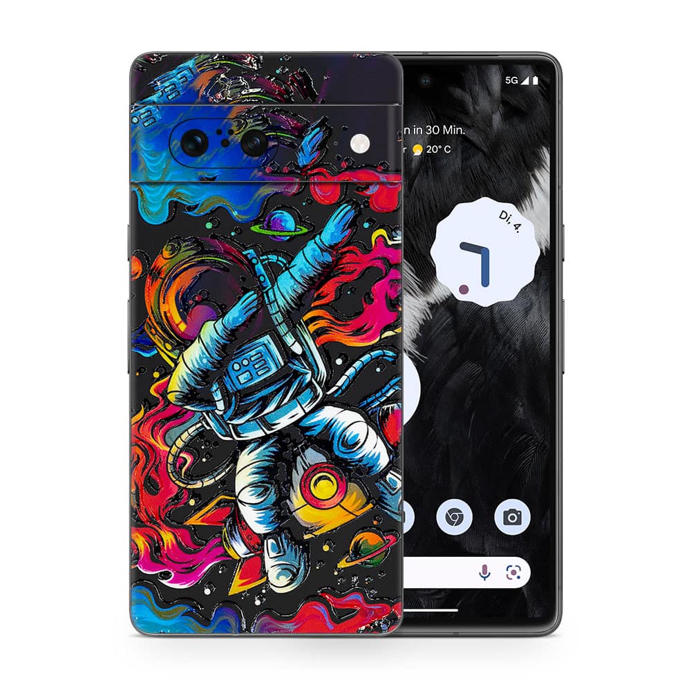 Pixel 7 trippy astronaut 3d skin wrapitskin