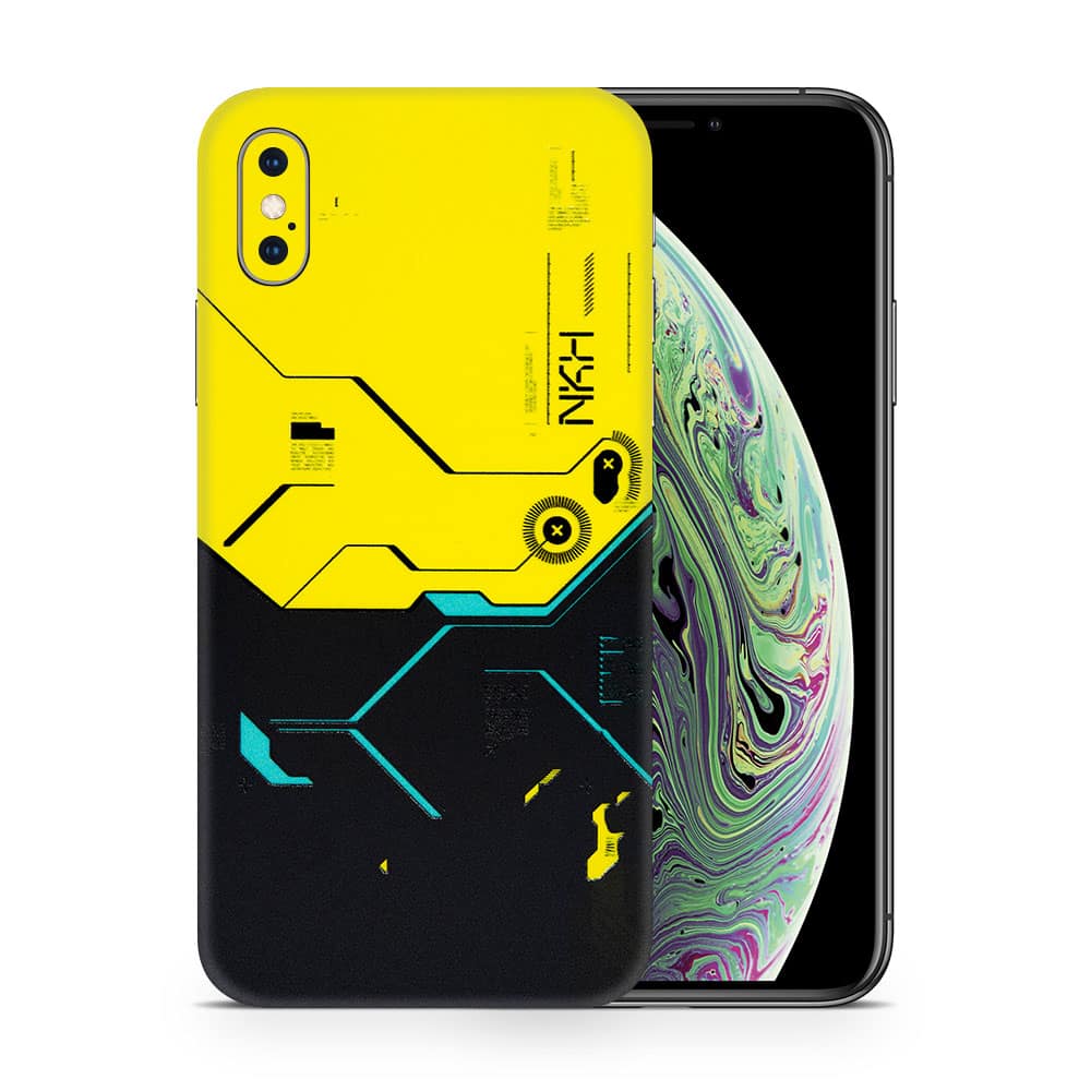 Iphone xs max cyberpunk city 3d skin wrapitskin