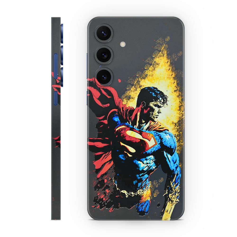 Galaxy s25 plus superman comic 3d skin wrapitskin