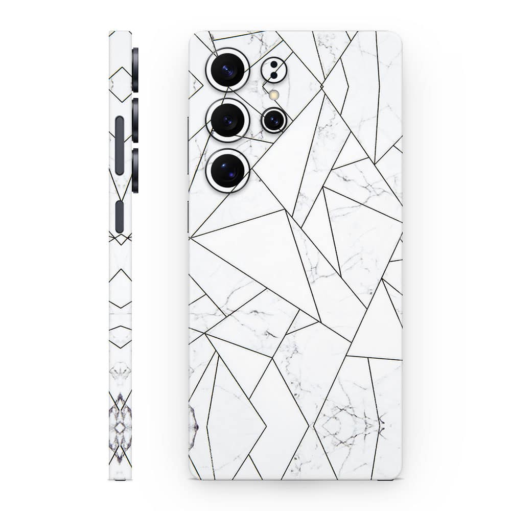 Galaxy s25 ultra marble grid 3d skin wrapitskin